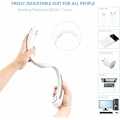 Pikkukuva 2 / 5: Kannettava nush-tuuletin, USB-kaulatuuletin 600 mAh:n akulla, vapaat kädet -tuuletin, 3 nopeutta, 360° hiljainen tuuletin toimistoon, kotiin, matkalle (valkoinen)