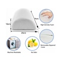 Miniatyrbillede 2 af 5: Hvid halvmåne pude, halvcylinderformet fodstøtte, memory foam fodstøtte, fodpude under skrivebordet, skum fodstøtte.