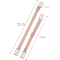 Miniatyrbillede 3 af 5: Skridsikre BH-stropper, 6 stk. BH-strop-holder, elastisk strop-holder, der passer til alle cupstørrelser (sort, beige, hvid)