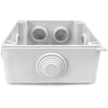 Miniatyrbillede 5 af 5: Samledåse, IP65 i ABS-plast, vandtæt udvendig, Hvid, 100 x 100 x 70 mm