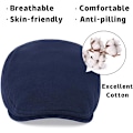 Miniatyrbillede 4 af 5: Beret Cap Mænd Justerbar Flad Vintage Lvy Hat