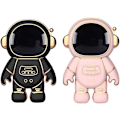 Miniatyrbilde 1 av 5: Søt skjult astronaut telefonholder (svart og rosa), sammenleggbart stativ for nettbrett og telefon, kreativ justerbar retro nettbrett telefon grep ringholder ABS