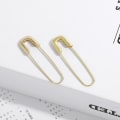 Miniatyrbillede 2 af 2: Populære mode cool papirclips øreringe Alternativt design pin øreringe kobber U-formede øreringe