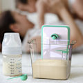 Miniatyrbillede 4 af 5: 1 Liter - Formel Dispenser - Lufttæt beholder med låg til formel, kaffe, korn, mel - Inkluderer ske og nivelleringsstang