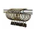 Miniatyrbilde 1 av 4: Sett med 30 bronsefargede metallringer for manuelt arbeid og avtakbare klips (55 mm)