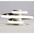 Miniatyrbilde 3 av 5: Moderne LED-taklampe, 18W kreativ design spiralformet taklampe, svart metall taklampe, LED-taklampe for stue soverom kjøkken