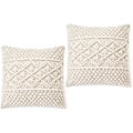 Miniatyrbilde 1 av 5: 2 stk Makrame Putesett Dekorative Putetrekk Putetrekk for Seng Sofa Benk Bil Boho Hjemmedekor (Puteinnsatser Ikke Inkludert)