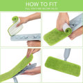 Miniatyrbillede 3 af 5: 6 stk. moppehoveder (grønne) udskiftningspuder, mikrofiber spraymoppe til spraymopper