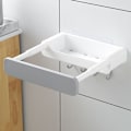 Miniatyrbillede 4 af 5: Grå Punch Free Retractable Skjult Vaskestativ Toilet Opbevaringsstativ Badeværelse Opbevaringsstativ