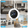 Miniatyrbilde 4 av 5: Portable karbonmonoksiddetektor for 5 i 1 mini mini luftkvalitetsmonitor BT APPLOY TV TVOC HCHO HCHO HCHO ALARM ALERM FOR INTERVER og