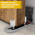 Miniatyrbild 2 av 5: Skjutdörrsgolvguide Stalldörrsgolvguide Justerbar Rullgolvguide 8 i 1 Justerbar Golvguide Vägg/Dörr Justerbar Skjutdörrsspårguide