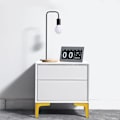 Miniatyrbillede 4 af 4: Sæt med 4 møbelfødder til belastninger op til 800 kg, 10 cm moderne metalbordfod i form af en trekant, møbelfod til skab, sofa, guld, guld