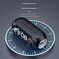 Miniatyrbild 3 av 5: Alarmklockshögtalare unisex multifunktionell Bluetooth-högtalare S8 trådlös spegelklocka liten ljudsubwoofer kort Bluetooth-högtalare（S8 svart）