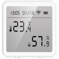 Miniatyrbillede 1 af 3: WiFi temperatur- og fugtighedssensor smart home indendørs termometer display dato digital tuya detektor