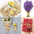 Miniatyrbillede 5 af 5: Naturlig Papir Raffia Bånd Raffia Spole 200m pr. Rolle til Håndværk, Gaveindpakning, DIY Dekoration Gaver DIY Vævning og Havearbejde