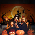 Pikkukuva 5 / 5: Halloween-juhlien koristeet, suuri kangas Halloween-tausta Boo Spooky Banner, 6 x 3,6 jalkaa