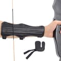 Bågskydd för armbåge, justerbart bågskydd med fingerskydd, läderskydd för armbåge för recurve compoundbåge