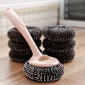 Miniatyrbilde 1 av 5: 2 stk. Rose flekkbestandig rustfritt stål lang håndtaks kjøkkenbørste