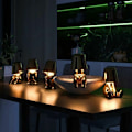 Miniatyrbillede 5 af 5: Thinker Lille Gyldne Bordlampe Resin Genopladelig Bordlampe til Soveværelse