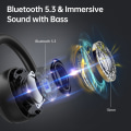 Pikkukuva 5 / 5: Langattomat nappikuulokkeet Bluetooth-kuulokkeet, melunvaimennuksella varustetut langattomat kuulokkeet LED-akkunäytöllä, mikrofoni selkeisiin puheluihin, sopii liikuntaan