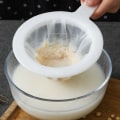 Miniatyrbillede 3 af 5: 2 stk. køkken ultra-fint nylon mesh si - plast si filter ske til sojamælk kaffe mælk yoghurt kefir juice (100 mesh)