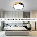 Miniatyrbilde 5 av 5: LED-taklampe med ett stykke, 24W taklampe med tre-toners dimming, moderne, slank, rund baderomsbelysning for hjemmekontor, soverom, stue, kjøkken