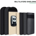 Miniatyrbillede 3 af 5: Anti RFID Bilnøgle Etui Signal Blokering Faraday Pung Pose, 2 Pak