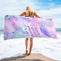 Miniatyrbilde 4 av 5: 160x80cm Mikrofiber Strandhåndkle (Havfruehale, Perleskall), Hurtigtørkende Strandhåndkle, Lett Bærbart Reisehåndkle