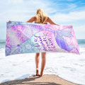 Miniatyrbillede 4 af 5: 160x80cm Mikrofiber Strandhåndklæde (Havfruehale, Perleskal), Hurtigtørrende Strandhåndklæde, Letvægts Bærbart Rejsehåndklæde