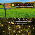 Miniatyrbillede 2 af 5: Udendørs solcellelyskæde, 1 stk. LED vandtæt solcelle julelys til trægård havefest juledekoration