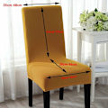 Miniatyrbild 2 av 4: Elastisk Spandex Stolsöverdrag Stretch Stolsöverdrag (6 st, Senapsgul)
