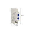 Miniatyrbilde 3 av 5: ALC18 bryter HC18A DHC18A ELEKTRONISK TIDSSTYRING 230V MAKS 2300W Skinne montering