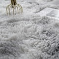 Miniatyrbillede 4 af 5: Rundt tæppe, shaggy, moderne, til stue, soveværelse, spisestue eller børneværelse, behageligt shaggy gulvtæppe skridsikkert tæppe (Dye-Light Grey, 120cm X