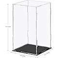 Miniatyrbillede 2 af 3: Akryl Vitrineboks Klar Akryl Bordplade Display Cube til Samleobjekter - Sort, 15x15x25cm (5.9x5.9x9.8in)
