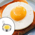 Miniatyrbillede 5 af 5: Æggebakkeringe, 4 rustfrie stål omeletforme, bageforme til æg / pandekager / omeletter osv., non-stick belægning, fødevaregodkendt rustfrit stål