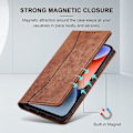Miniatyrbillede 2 af 5: Etui til iPhone 14, PU læder pung etui cover [Stødsikkert] [Magnetisk] [Kortholder] [Stativfunktion] Flip cover (Sort)