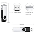 Miniatyrbillede 2 af 5: Pakke med 10 2 GB USB-sticks. USB 2.0 Data Stick med Flash Drive Bag Roterende Foldbar Hukommelse