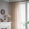 Pikkukuva 2 / 5: Boho-tyyliset puuvilla- ja pellavakankaasta valmistetut verhot, himmeät, beige, 150 x 240 cm, ontto koukku, valmistettu polyesteristä ja pellavasta