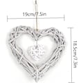 Miniatyrbillede 5 af 5: 2 stk. hængende flettet krans, DIY flettet hjerte, flettet hjertekrans, flettet krans håndværk, egnet til bryllup, fødselsdagsfest, vægdekoration