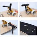 Miniatyrbillede 2 af 5: Skate værktøj, multifunktionelt skateboard værktøj i T-form, med unbrakonøgle med L-kruciform skruetrækker, bruges til fejlfinding og vedligeholdelse af skatebo