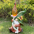 Miniatyrbild 3 av 3: Utomhus trädgårdstomte staty, harts tomte staty dekoration