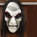 Miniatyrbillede 2 af 5: Halloween Zombie Maske Spøgelsesfestival Horror Maske Maskerade Horror Zombie Langt Hår Sort Klud Blødende Maske