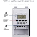 Pikkukuva 4 / 5: 220V Ohjelmoitava Rele Älykäs Digitaalinen LCD Seinäkello Vesitiiviillä Läpinäkyvällä Suojuksella