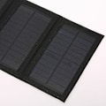 Miniatyrbilde 3 av 5: Bærbar solcellelader med sammenleggbar USB-port, 5 solcellepaneler, reise, fotturer, campingplass, kompakt solcellelader for telefon