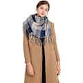 Miniatyrbild 4 av 5: Dam Scarves Vinter Lång Mjuk Varm Tartan Check Wraps Ull Spinning Tassel Sjal Stole Scarf Damer
