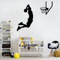 Miniatyrbilde 2 av 4: Veggklistremerker for gutterom - Basketballmønster - 61 x 51 cm
