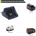 Miniatyrbillede 2 af 5: Passer til Black and Decker 36V / 40V lithium batterioplader til lithium-ion batteri: LBXR36LCS36 LCS40 36V LBXR36 LBX36 LBXR2036 LBX1540,