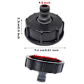 Miniatyrbild 2 av 5: IBC Tanklock, S60x6 IBC-koppling/nippelplugg, 1/2\" utloppsdiameter, 60mm inloppsdiameter för IBC Tonventil - Svart