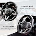 Miniatyrbild 5 av 5: Andningsbar bilrattskydd, halkfri rattskydd, 15 tums rattskydd inuti General Motors delar (vit)