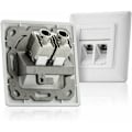Miniatyrbilde 5 av 5: 12x Keystone Modul CAT 6a Jack - Skjermet STP RJ45 Kontakt Snap-In Installasjon Montering Rå Kabel CAT 500Mhz 10GBit/s
